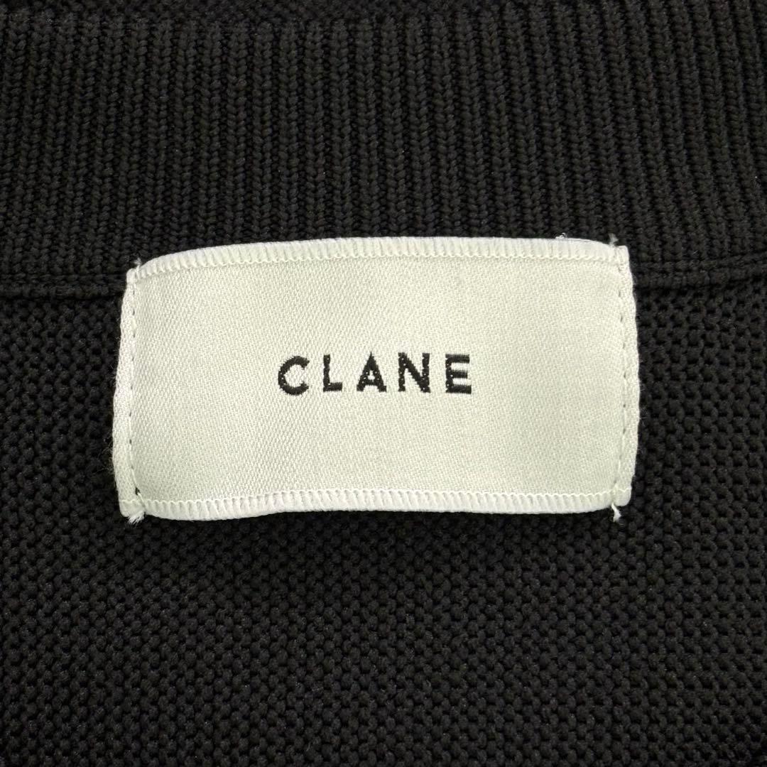 美品　クラネ　CLANE　スクエアスリーブギャザーニットトップス　1　ブラック