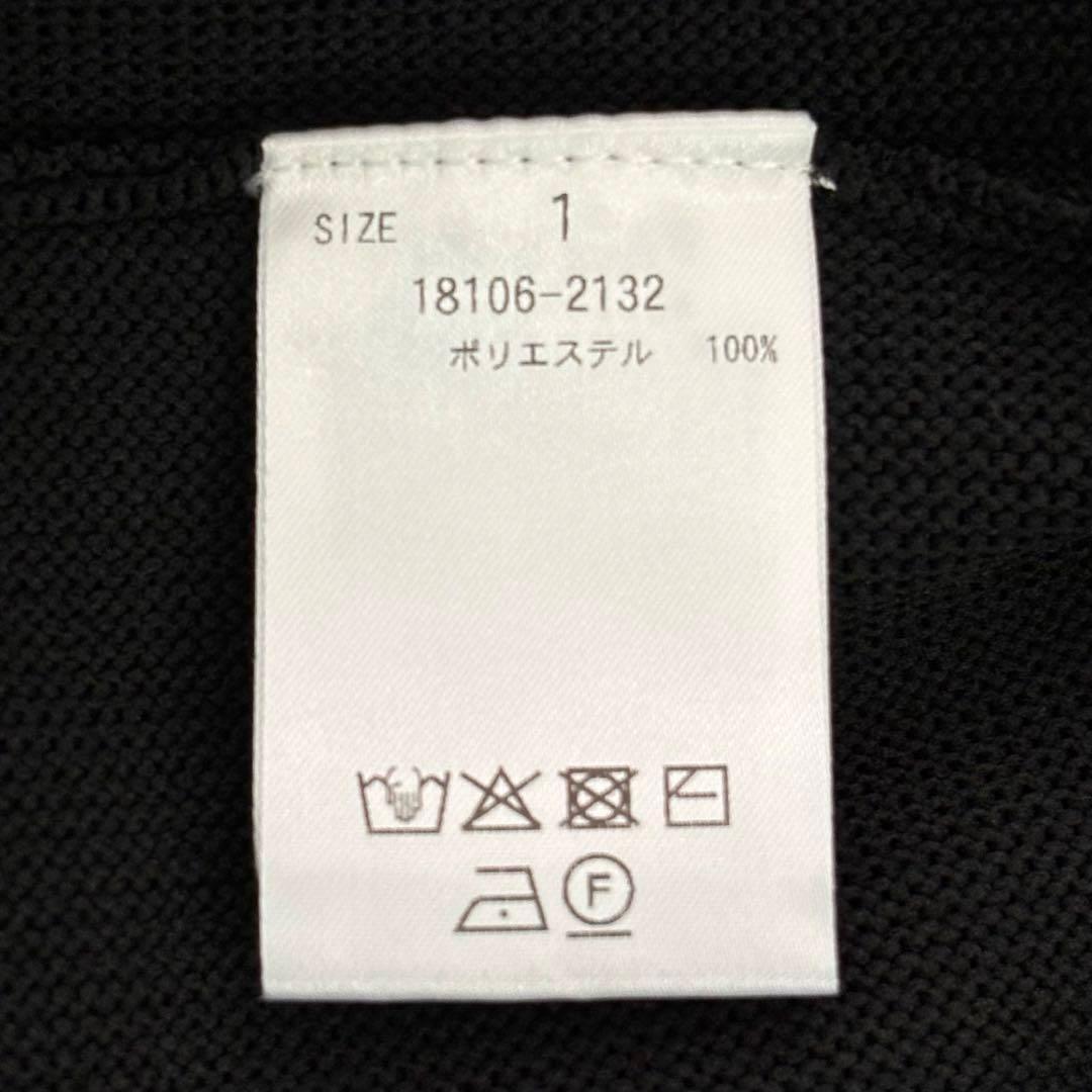 美品　クラネ　CLANE　スクエアスリーブギャザーニットトップス　1　ブラック