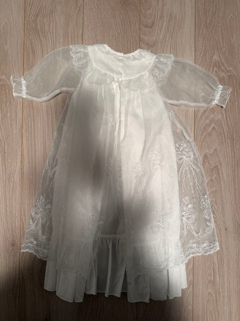 ファミリア ベビードレス 帽子付き　50cm