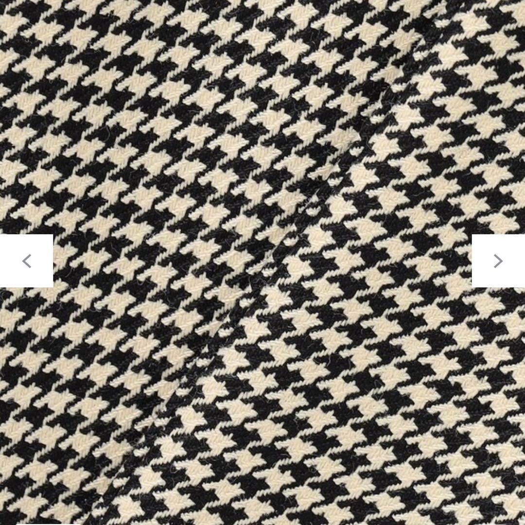 【美品】23区 ガンクラブチェック ロング ジレ モノトーンチェック38