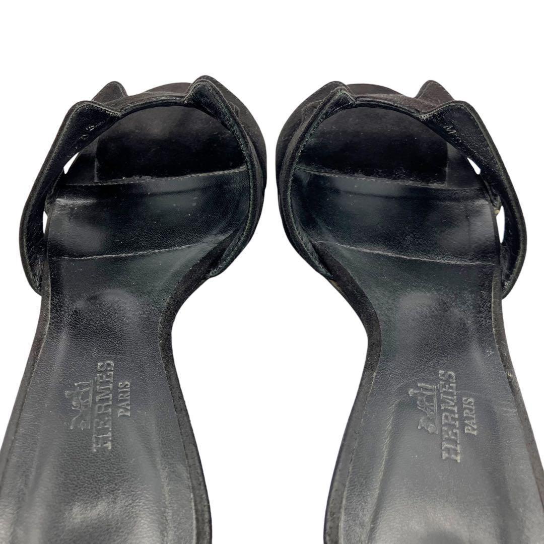 美品✨ エルメス サンダル オアジス クリアヒール ブラック