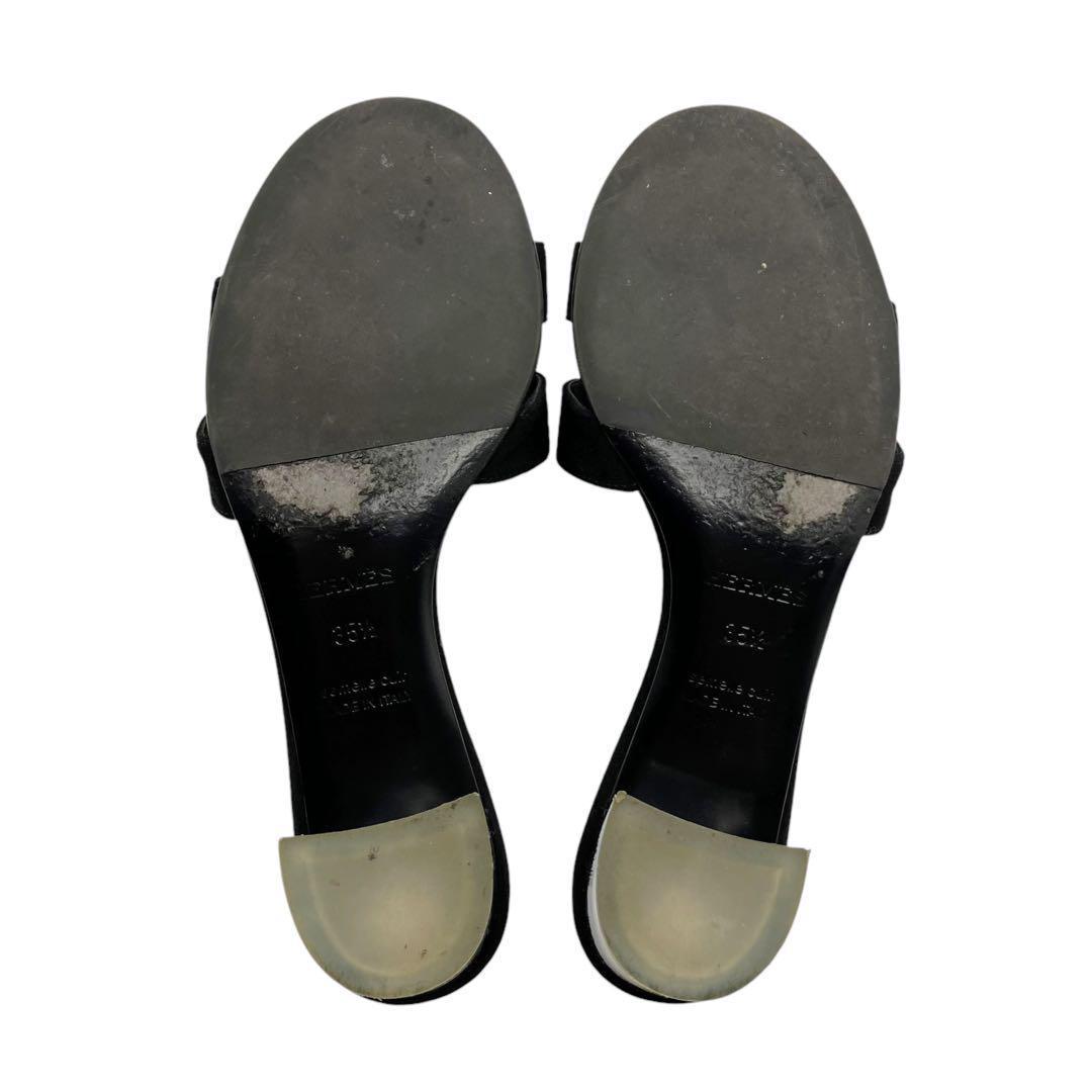 美品✨ エルメス サンダル オアジス クリアヒール ブラック