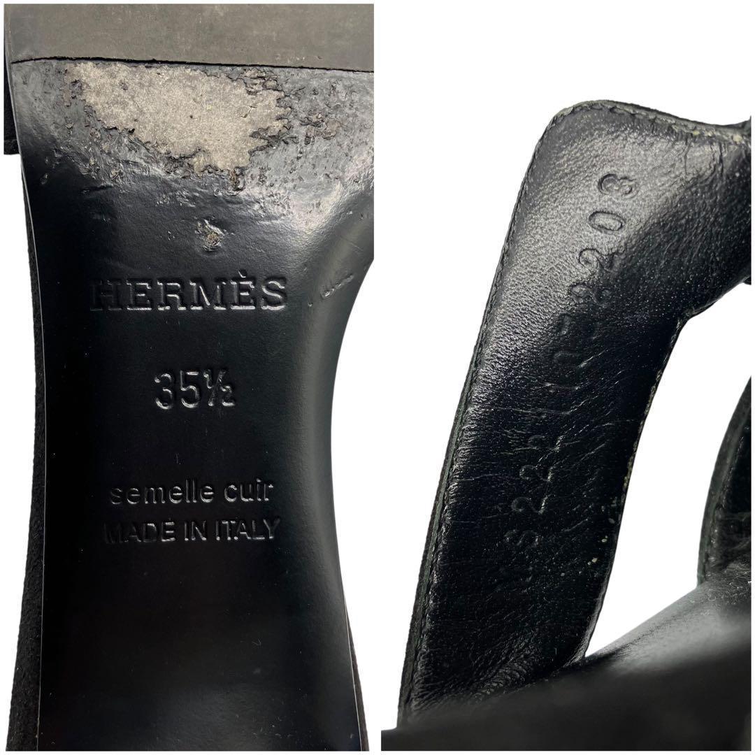 美品✨ エルメス サンダル オアジス クリアヒール ブラック