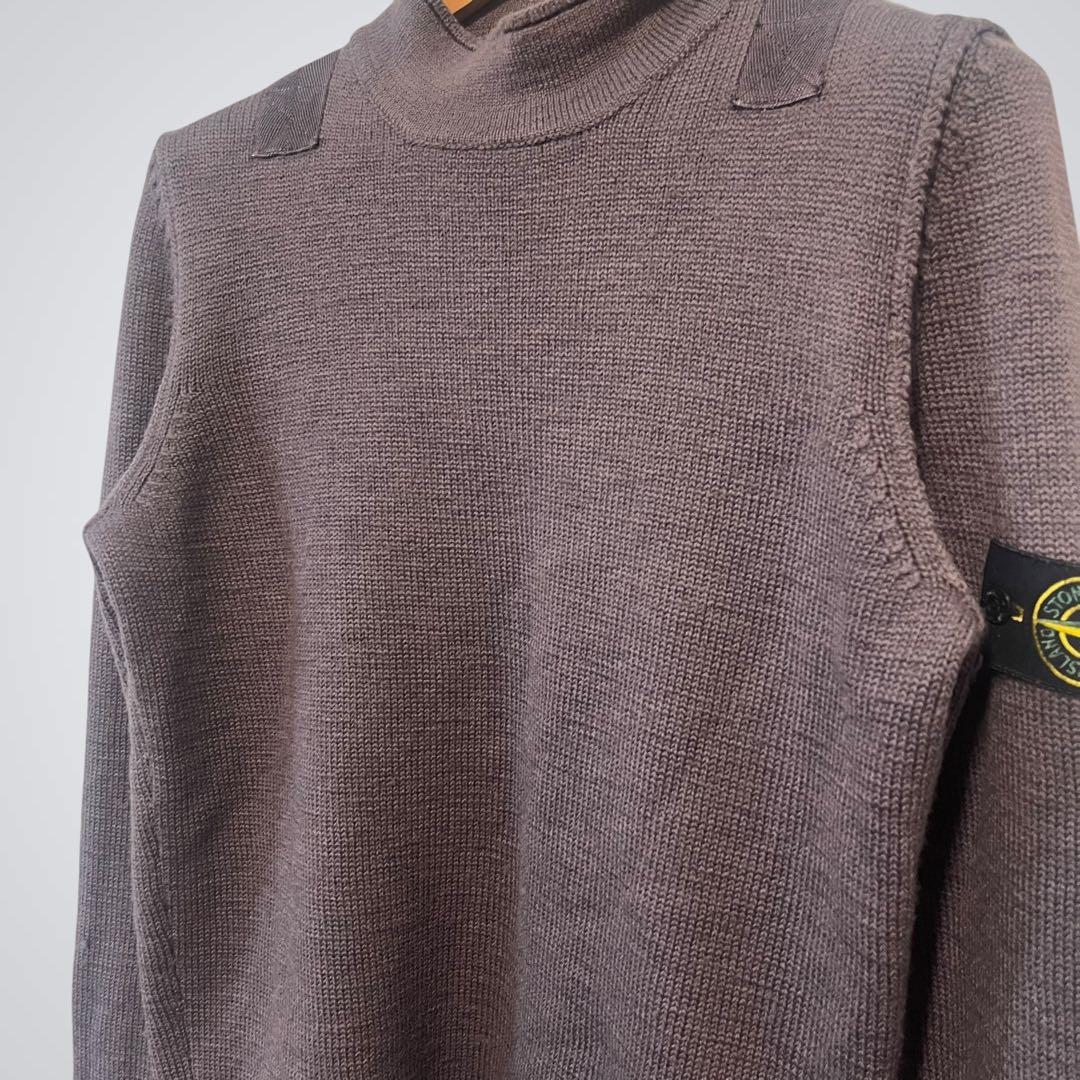 【大人気】STONE  タートルネックニット L パープル