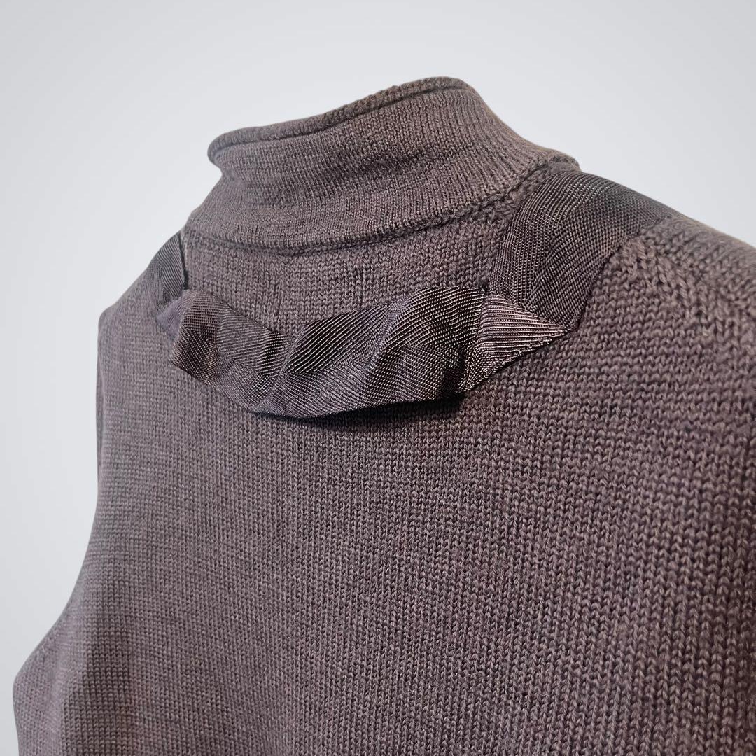 【大人気】STONE  タートルネックニット L パープル