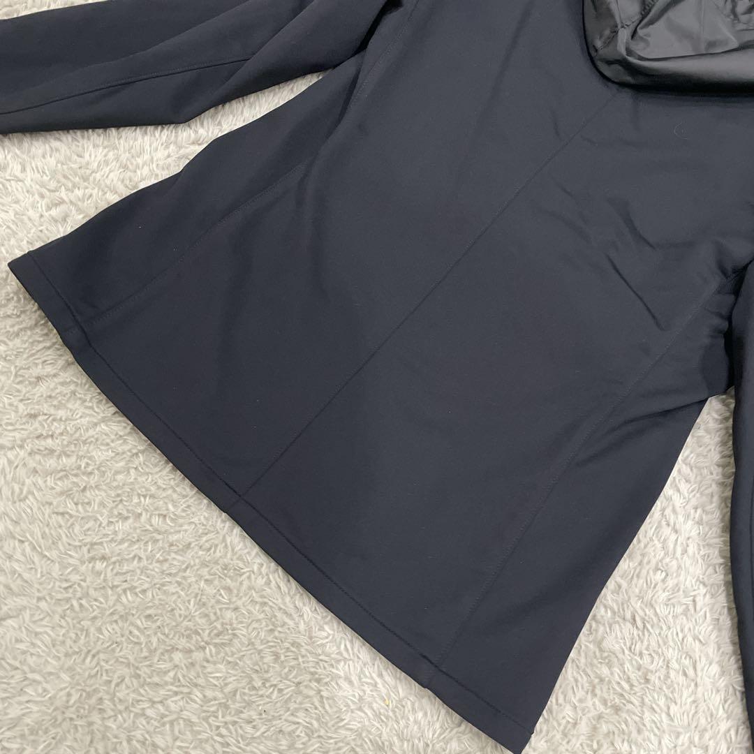 β MEN メンズジャケット　黒　ストレッチ　M フード取り外し可　お洒落