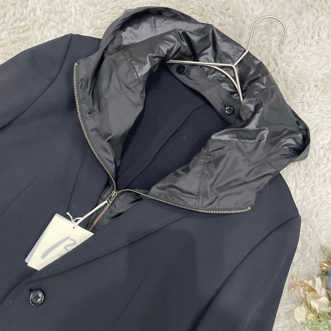 β MEN メンズジャケット　黒　ストレッチ　M フード取り外し可　お洒落