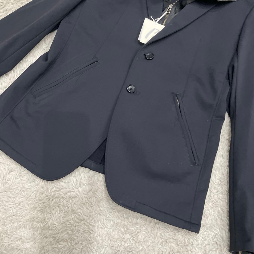 β MEN メンズジャケット　黒　ストレッチ　M フード取り外し可　お洒落