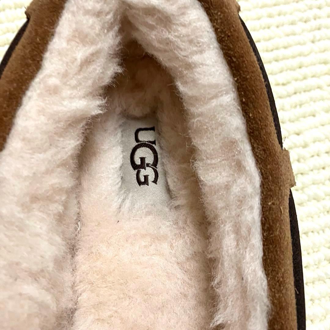 【美品】UGG DAKOTA モカシン 23cm チェスナット ふわふわボア