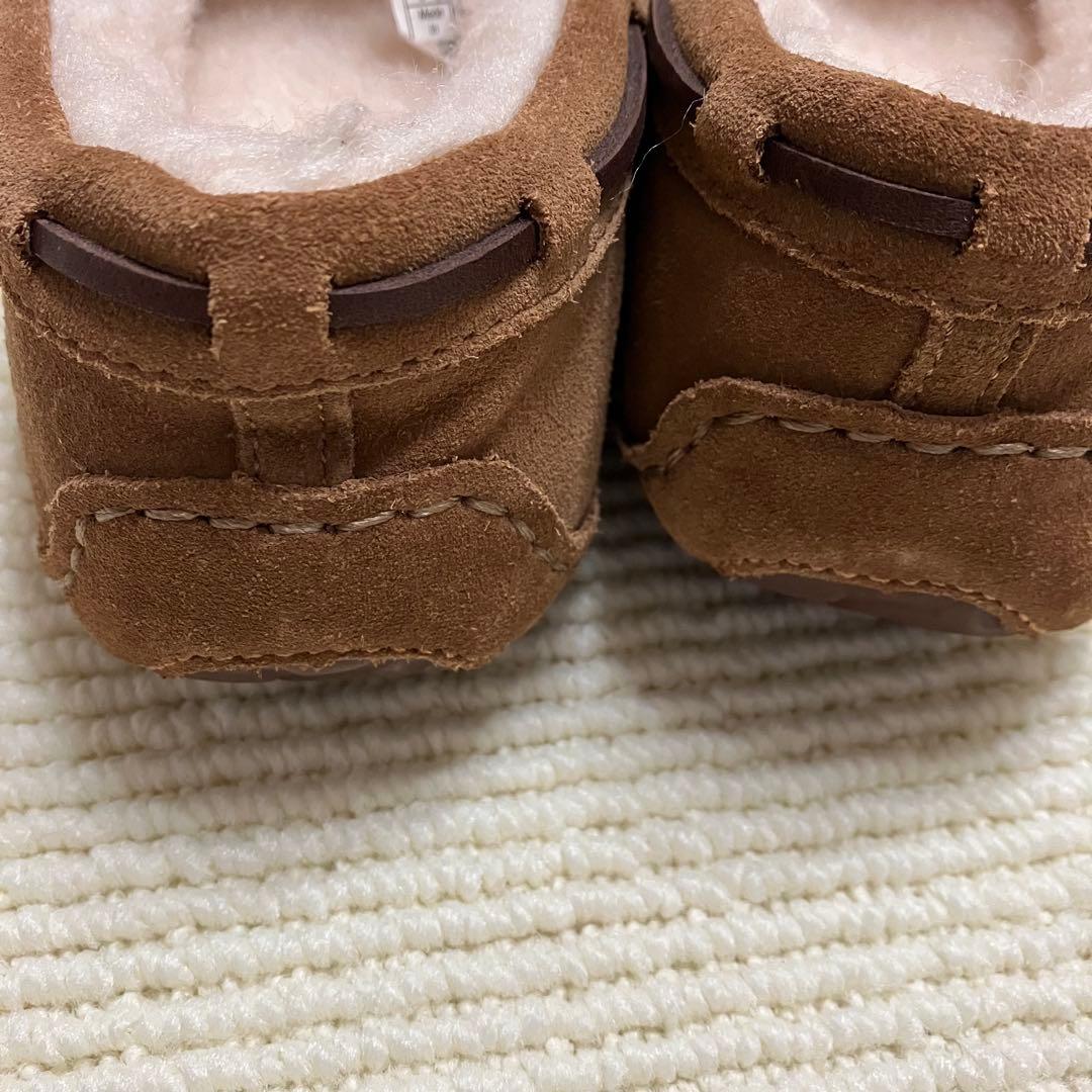 【美品】UGG DAKOTA モカシン 23cm チェスナット ふわふわボア