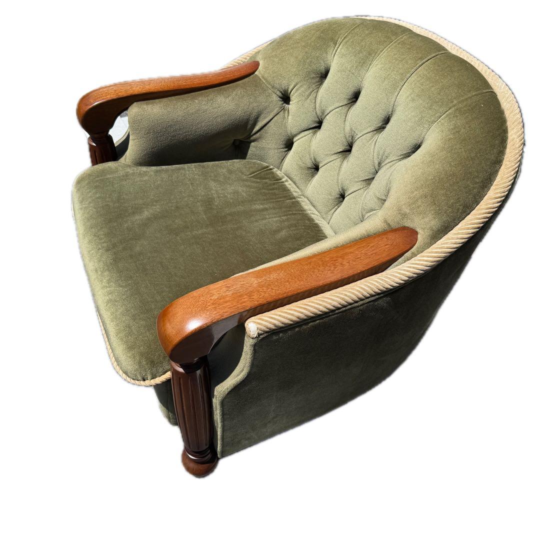 「美品」　高級品　送料込み　ナガノインテリア工業　1人がけソファ