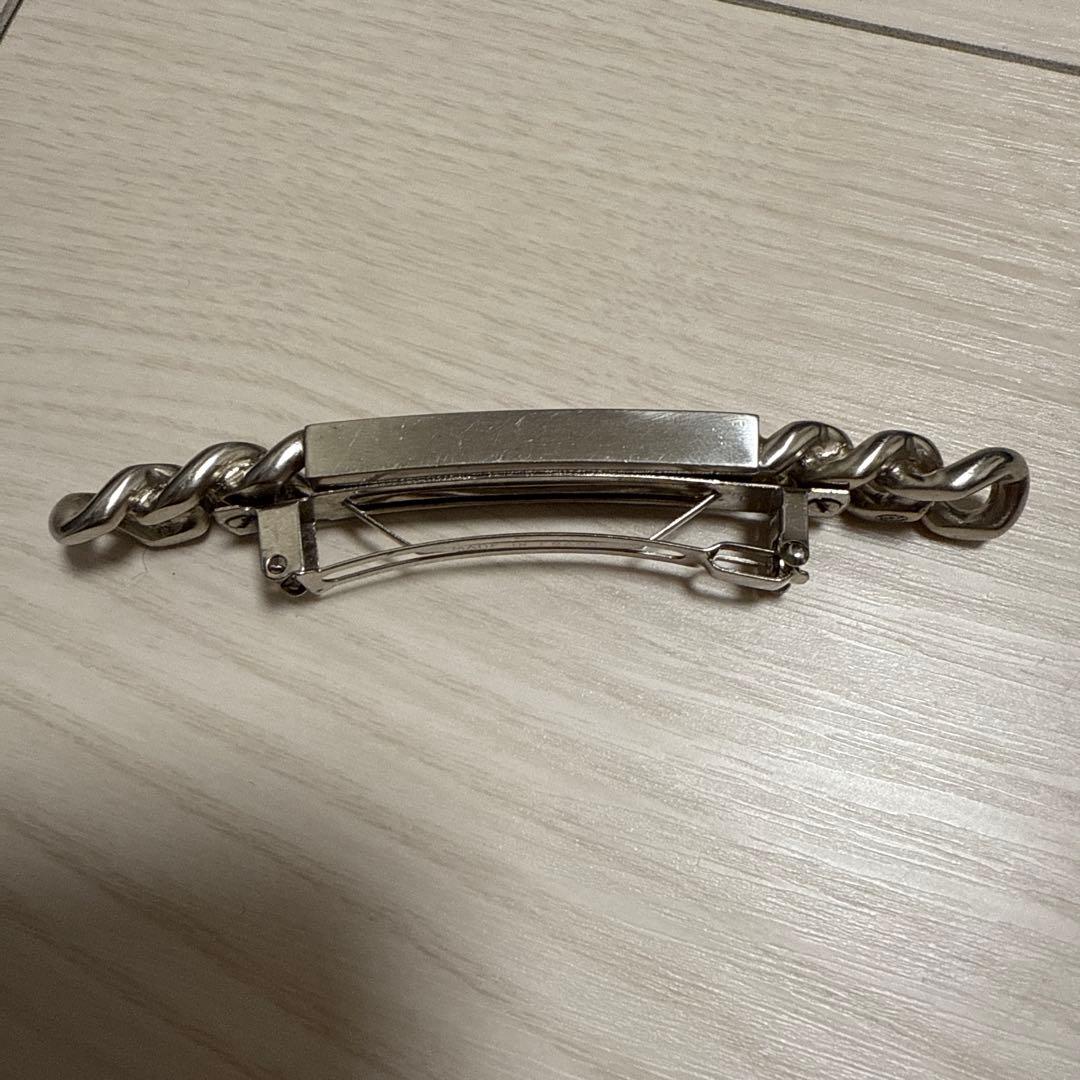 CHANEL バレッタ レア　髪留め シャネルロゴ ヘアクリップ シルバー
