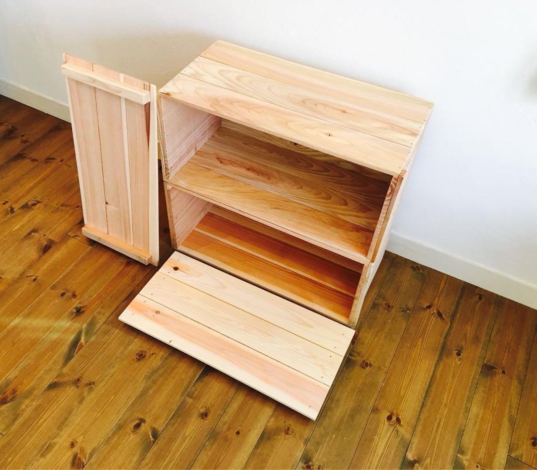 新品 蓋付 りんご箱 10箱 // 木箱 収納 運搬 ケース コンテナ 什器 台