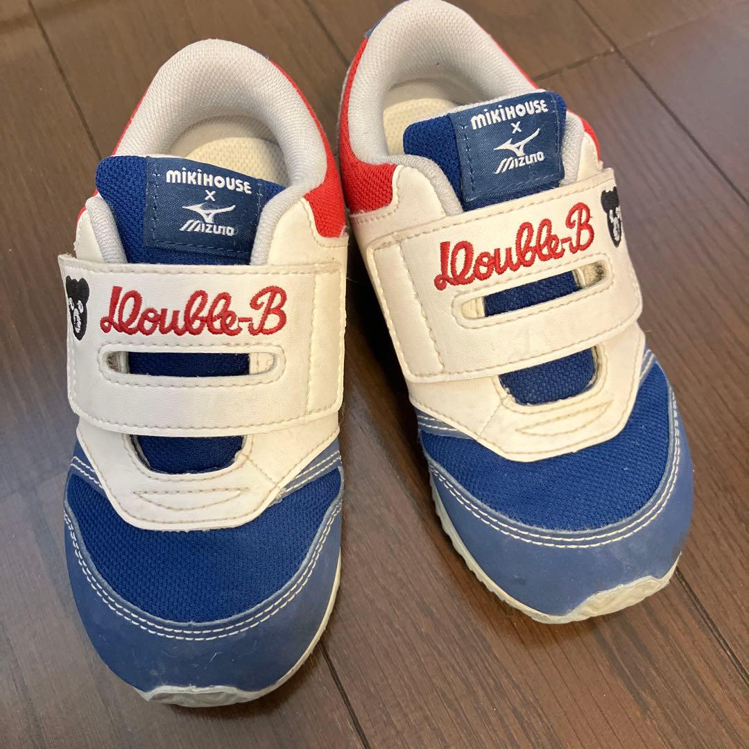 ミキハウス double.B ミズノコラボキッズシューズ2足セット