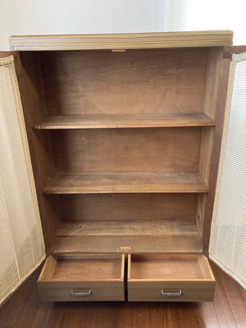 昭和レトロ書棚　本棚　アンティーク家具　古民家