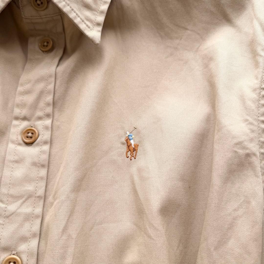 近年モデル✨ ポロラルフローレン シャツワンピース ロング丈 ロゴ刺繍 ML相当