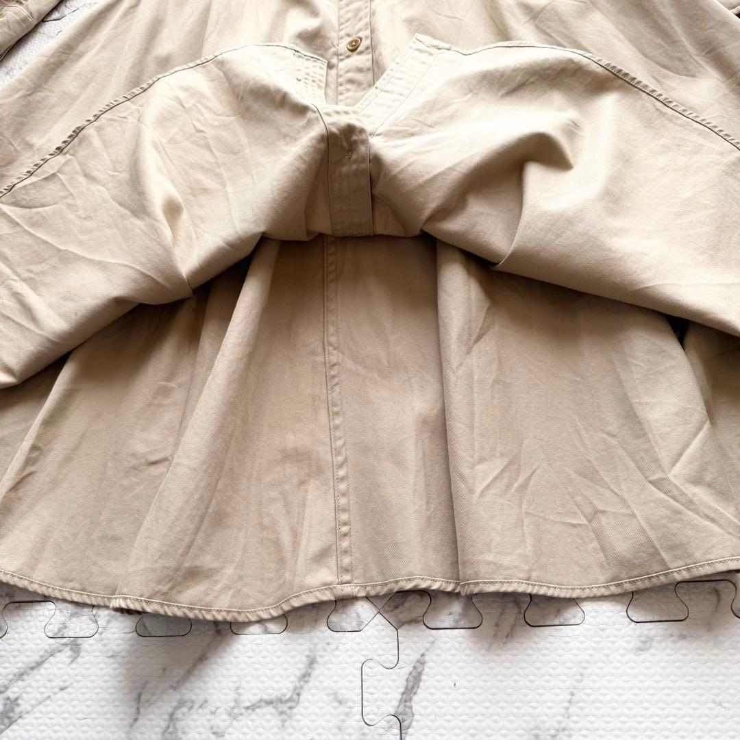 近年モデル✨ ポロラルフローレン シャツワンピース ロング丈 ロゴ刺繍 ML相当