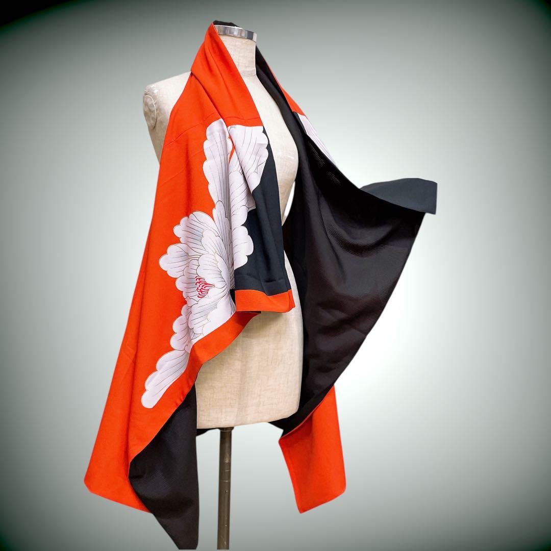 スクエア変型ジレ 着物リメイク リバーシブル フリーサイズ J71226