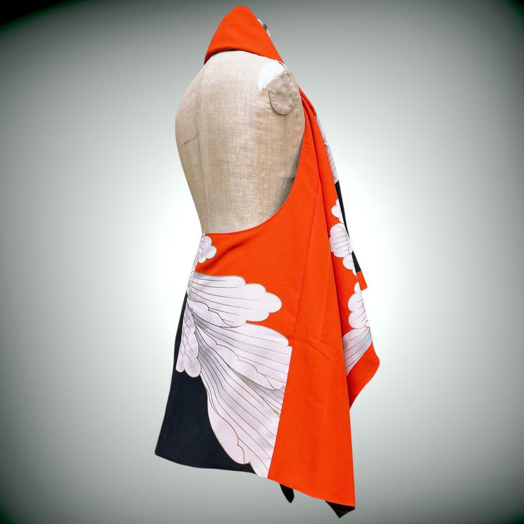 スクエア変型ジレ 着物リメイク リバーシブル フリーサイズ J71226