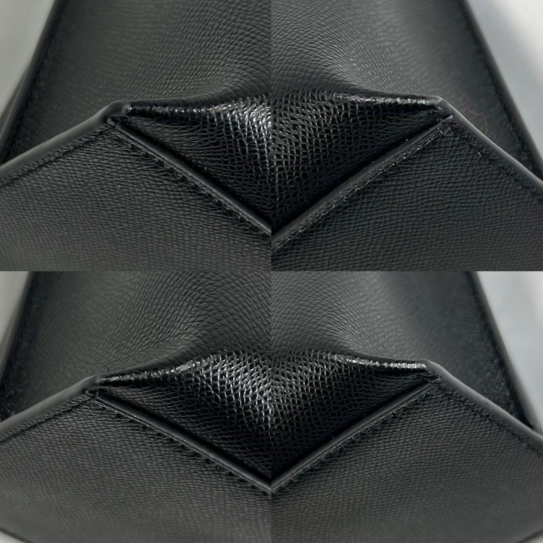 【未使用級/保存袋付】フルラ ヴィットリア トートバッグ レザー チャーム 黒