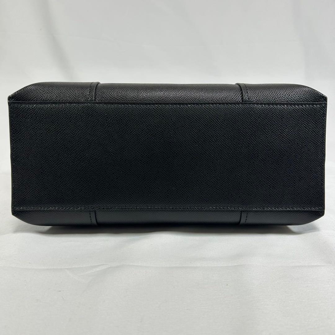 【未使用級/保存袋付】フルラ ヴィットリア トートバッグ レザー チャーム 黒