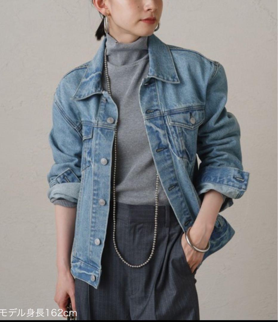 ラウンジドレス 23SS デニムジャケット オーバーサイズ ライトブルー