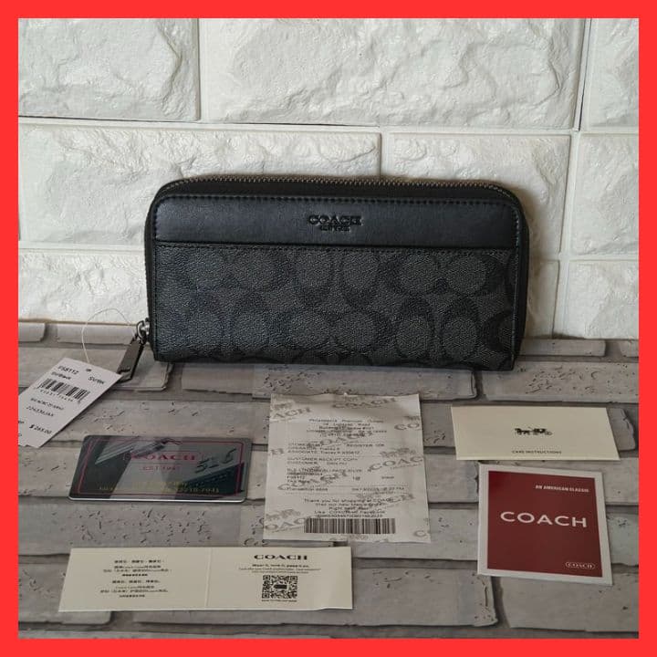 【新品未使用】COACH　長財布　F58112　SV/BK