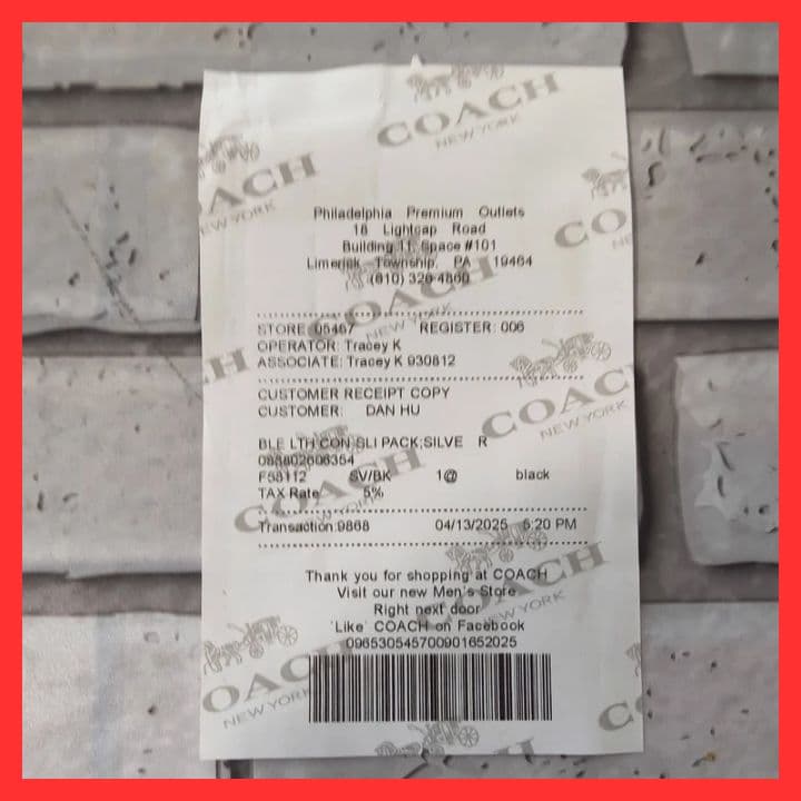 【新品未使用】COACH　長財布　F58112　SV/BK