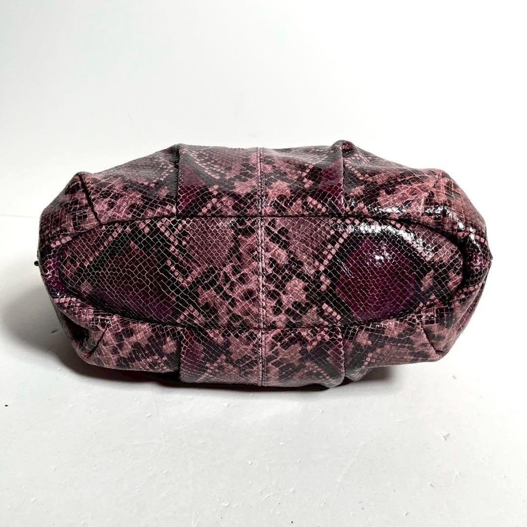 【極美品・使用感少ない】コーチ マディソン 2way パイソン柄 チェーンバッグ