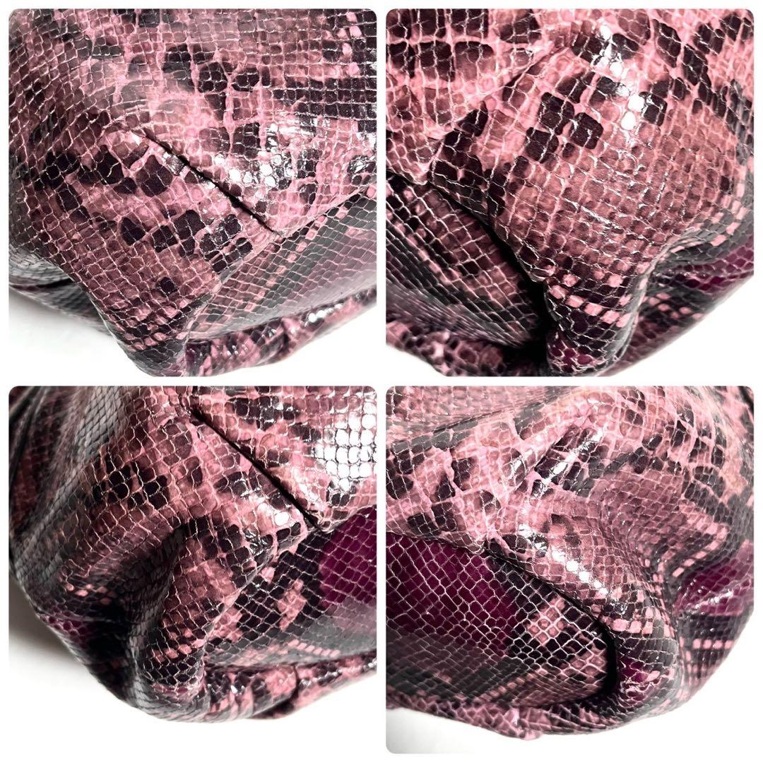 【極美品・使用感少ない】コーチ マディソン 2way パイソン柄 チェーンバッグ