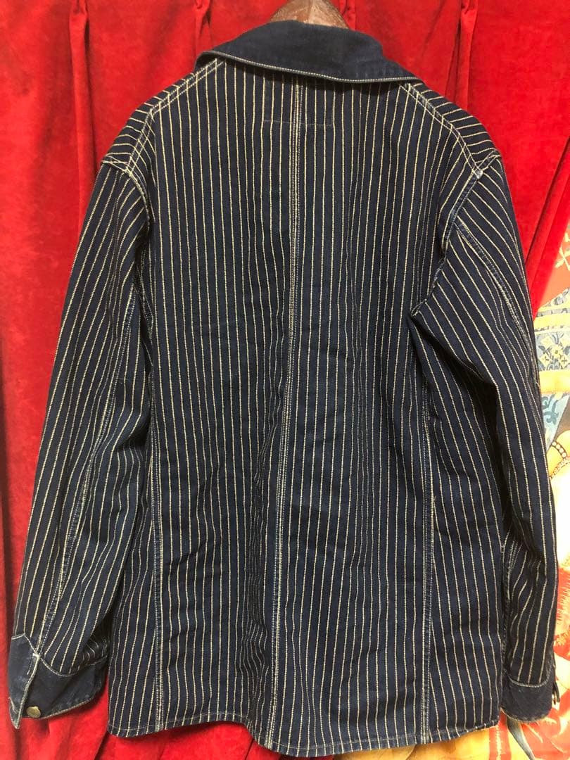 DUCK DIGGER ストライプカバーオール W.40 L. ウォバッシュ