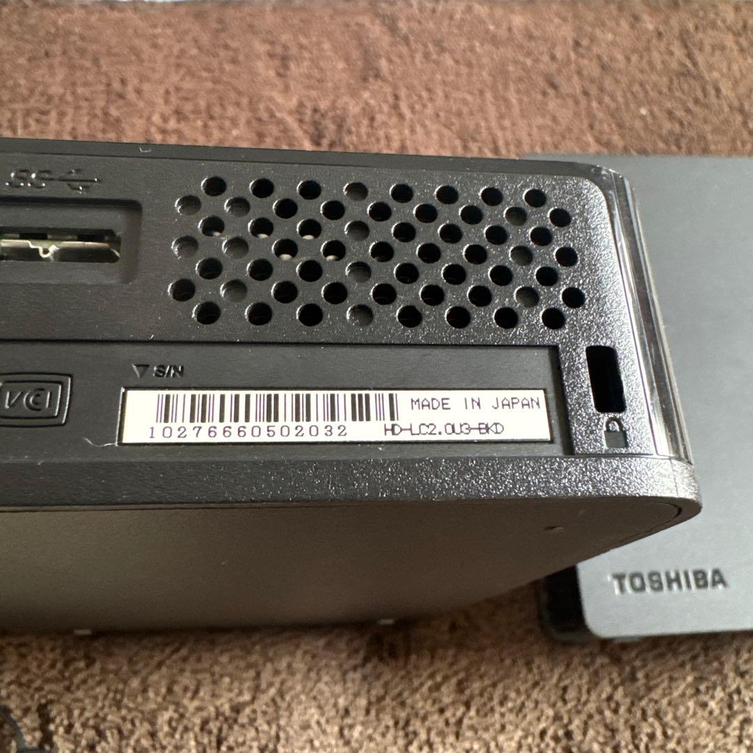 TOSHIBA、BUFFALOの外付けHDD2TB 二個セット
