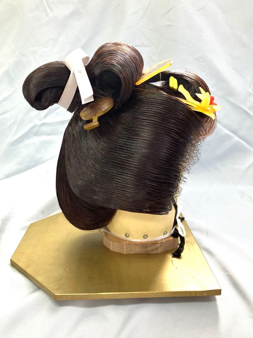 辰巳8号サイズ、つぶし島田中古舞踊かつら、大衆演劇かつら、日本髪かつら、簪付き