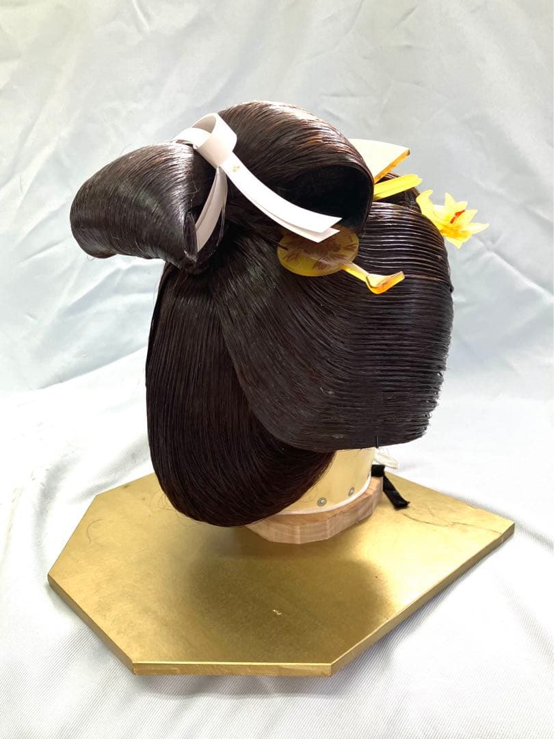辰巳8号サイズ、つぶし島田中古舞踊かつら、大衆演劇かつら、日本髪かつら、簪付き