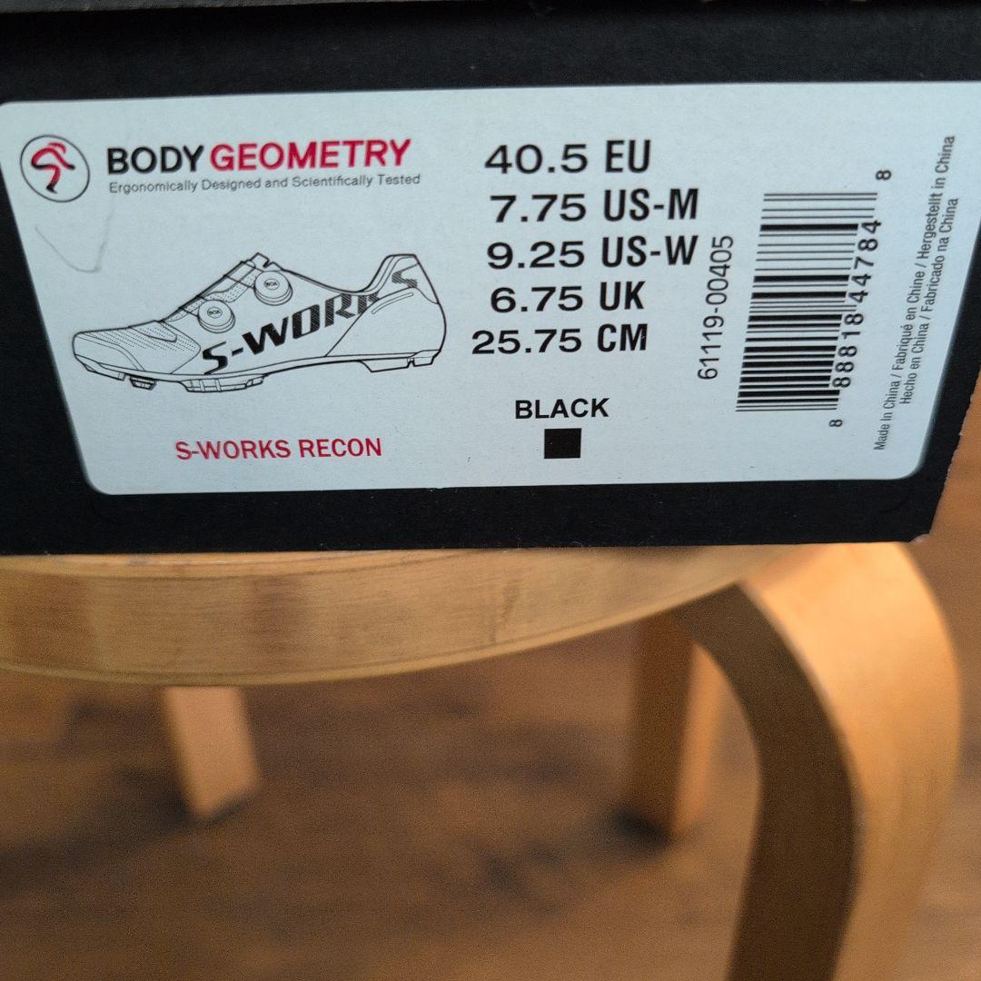 S-Works Recon シューズ 40.5 EU ブラック