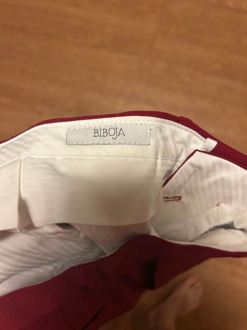 【新品未使用】BIBOJA フレアスラックス　赤