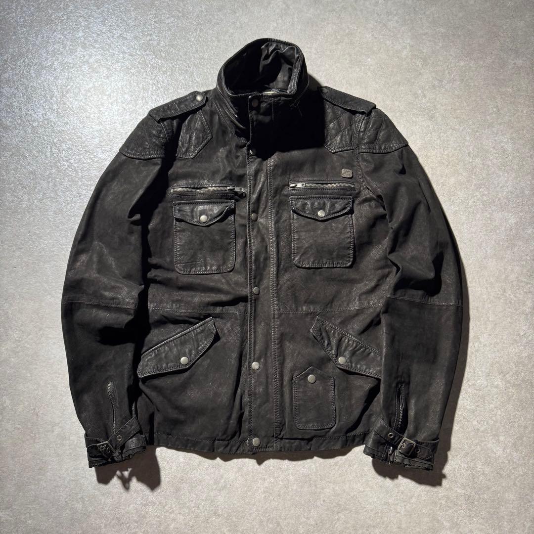 ジャケット・アウター Dark Wear old diesel leather jacket