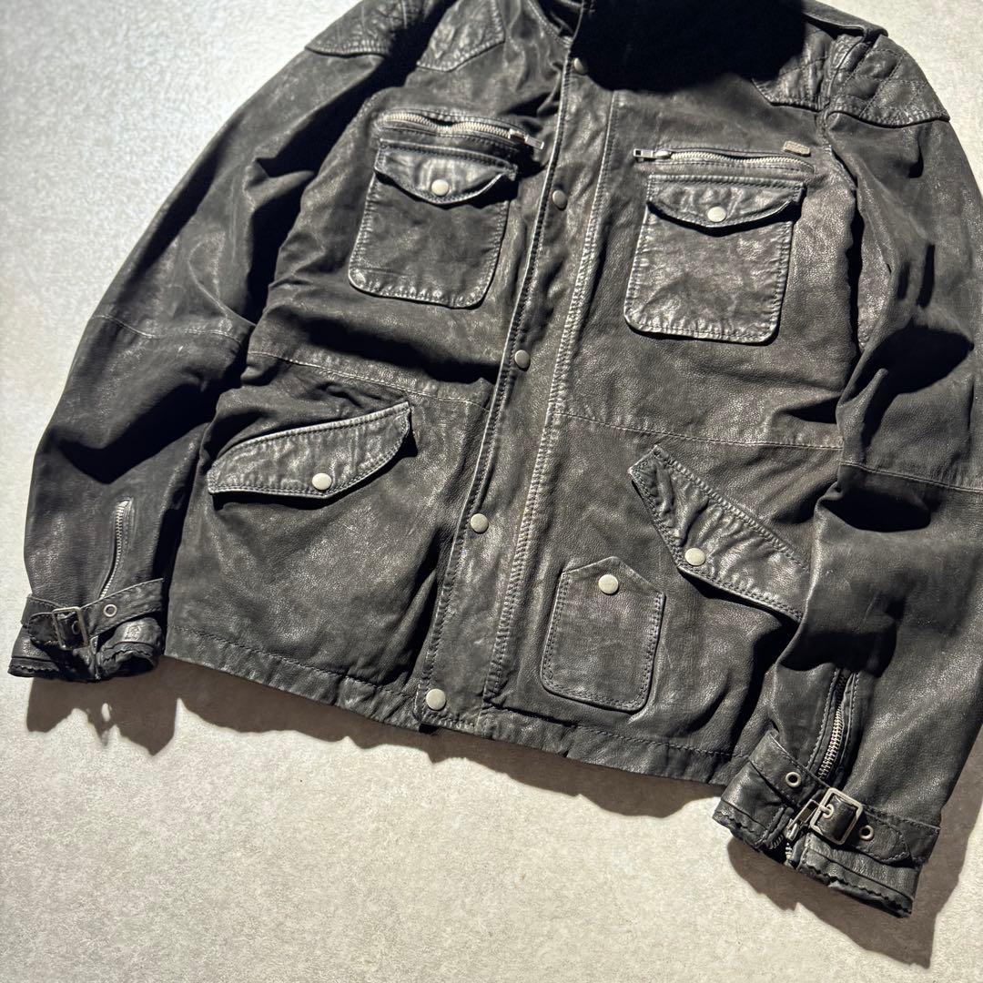 ジャケット・アウター Dark Wear old diesel leather jacket