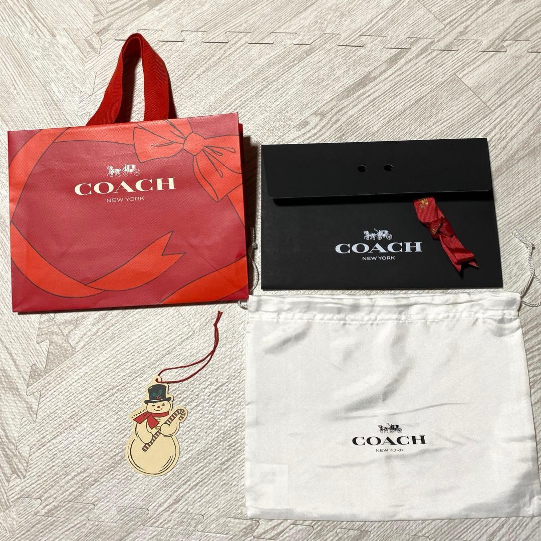 COACH スカルプテッド シグネチャー レザー テック グローブ　手袋