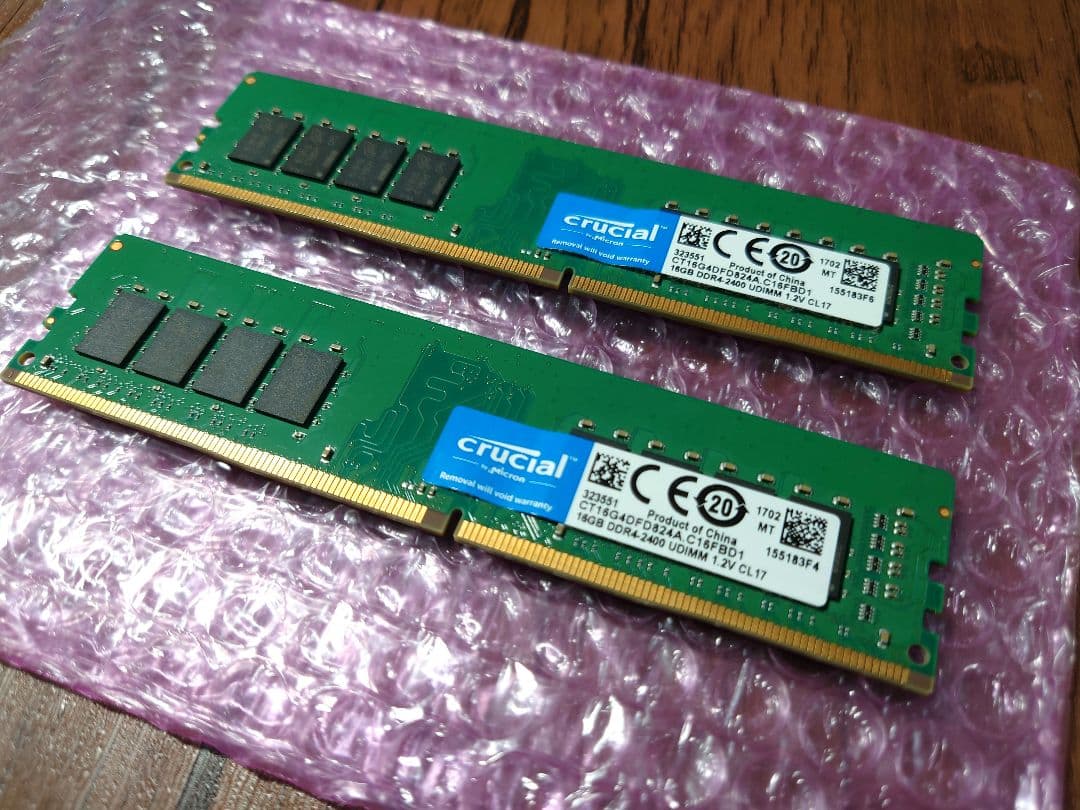 メモリー DDR4 3200 16GB×2(32GB)Crucial