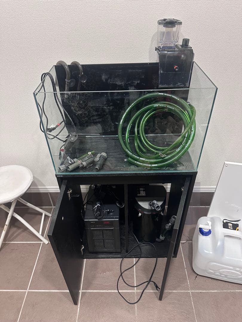 <海水魚・サンゴ即飼育>60cmガラス水槽　セット売り