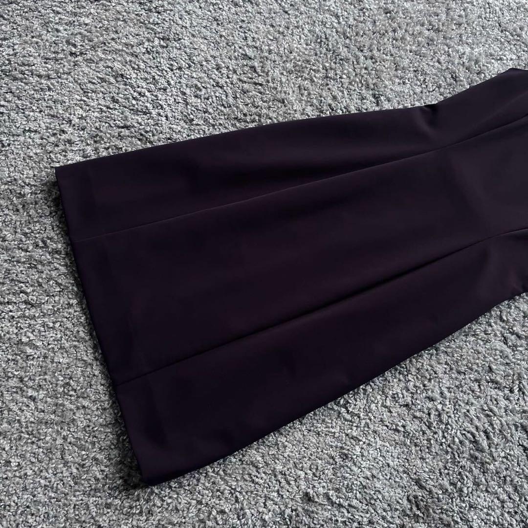 FOXEY NY 40 ダークパープル デコルテカット ワンピース