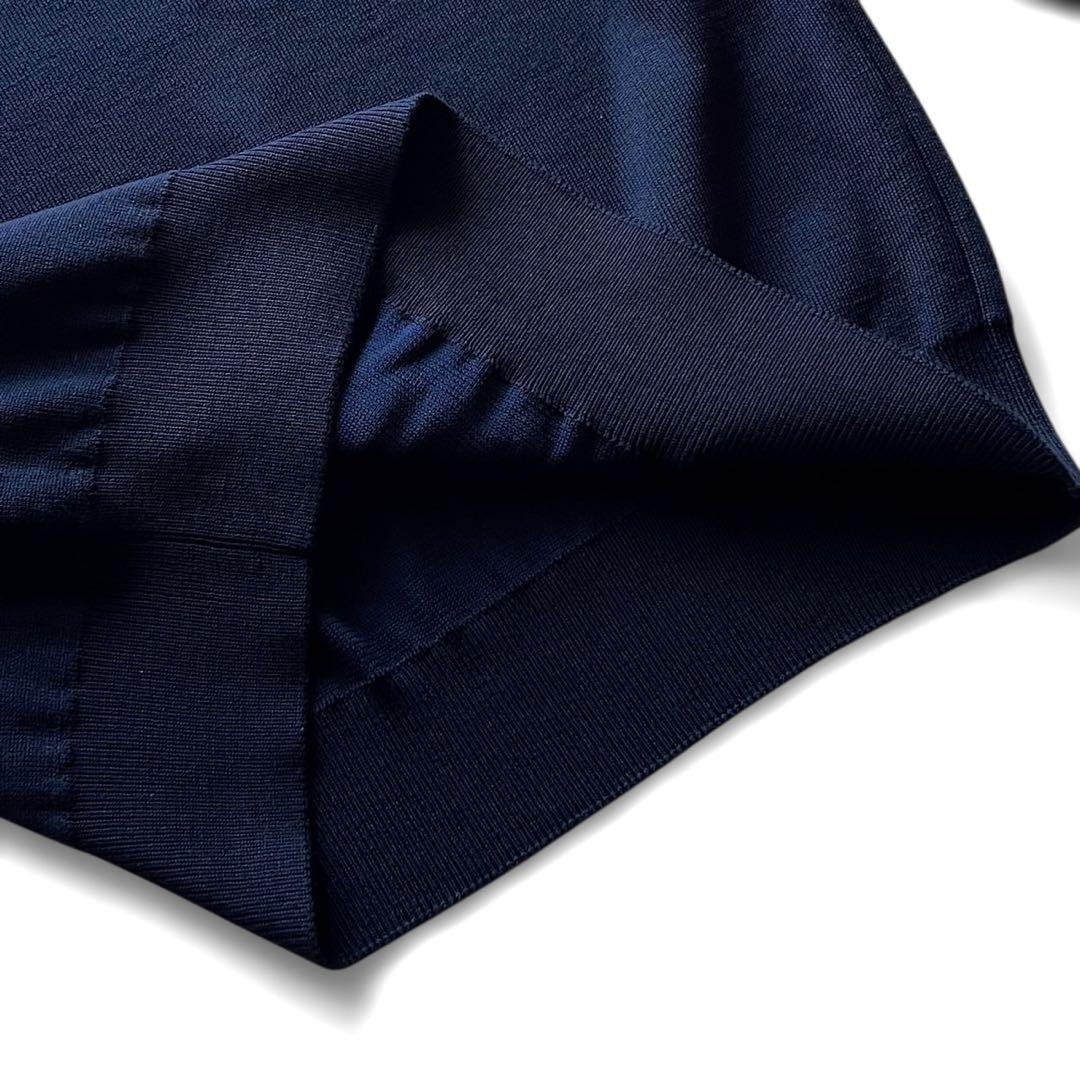 【美品】SLOANE/12Gダブルフェイス天竺クルーネック/ネイビー