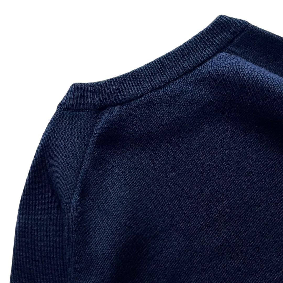 【美品】SLOANE/12Gダブルフェイス天竺クルーネック/ネイビー