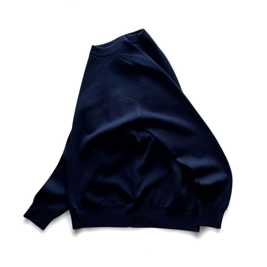 【美品】SLOANE/12Gダブルフェイス天竺クルーネック/ネイビー
