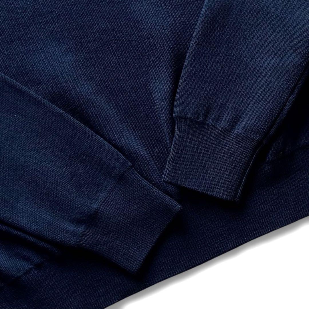 【美品】SLOANE/12Gダブルフェイス天竺クルーネック/ネイビー