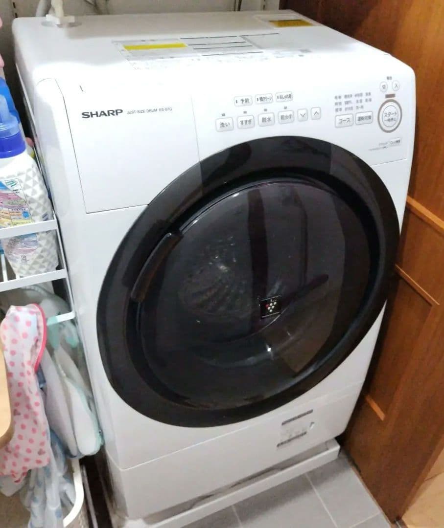 【完動品】SHARP ドラム式 洗濯乾燥機 ES-S7G-WR 右開き