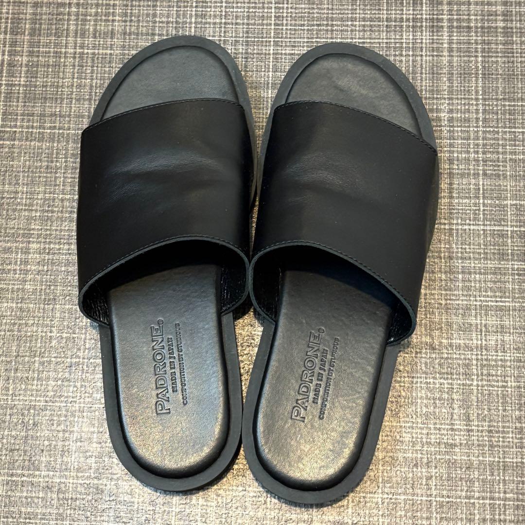 PADRONE 黒 41(26,26.5cm)サンダル STUDIOUS別注