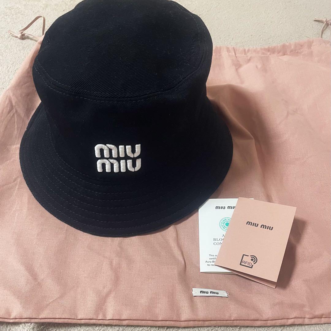 miumiu バケットハット 黒 S