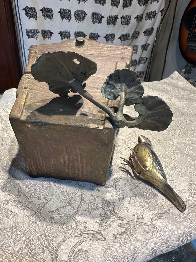 金工師　岩瀬清風　花器　花入　文鳥